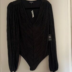 Express Black Shimmer Blouse